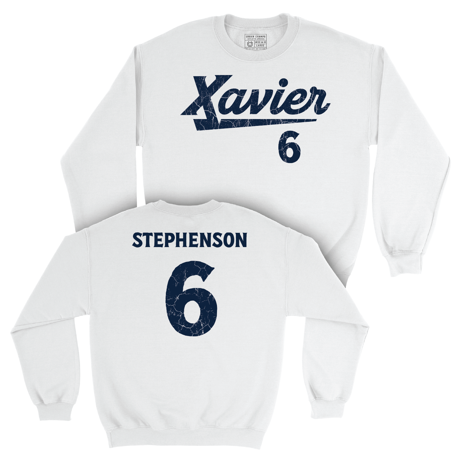 Baseball White Script Crew - Grant Stephenson Youth Small