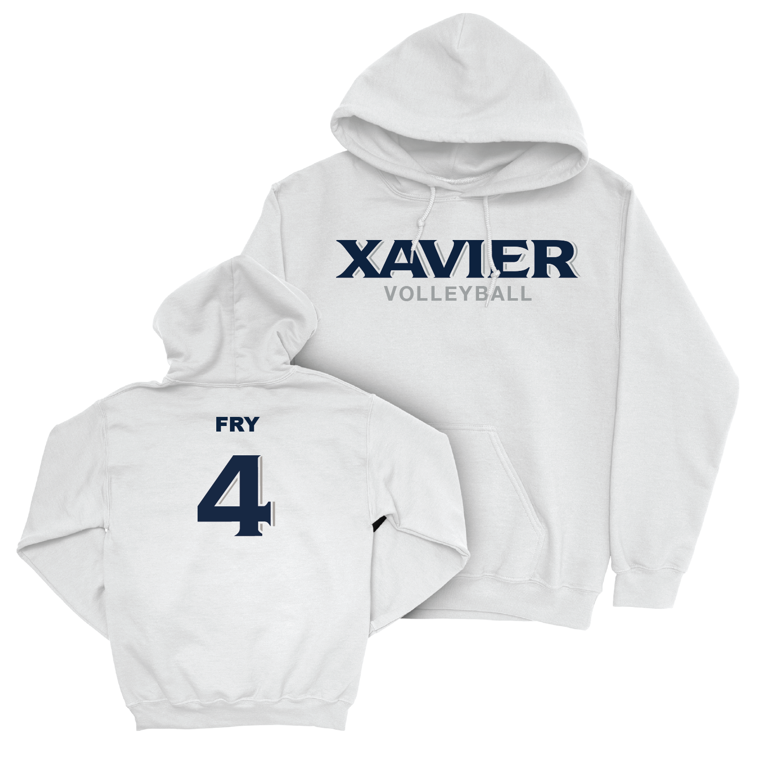 Women's Volleyball White Staple Hoodie - Hunter Fry Youth Small