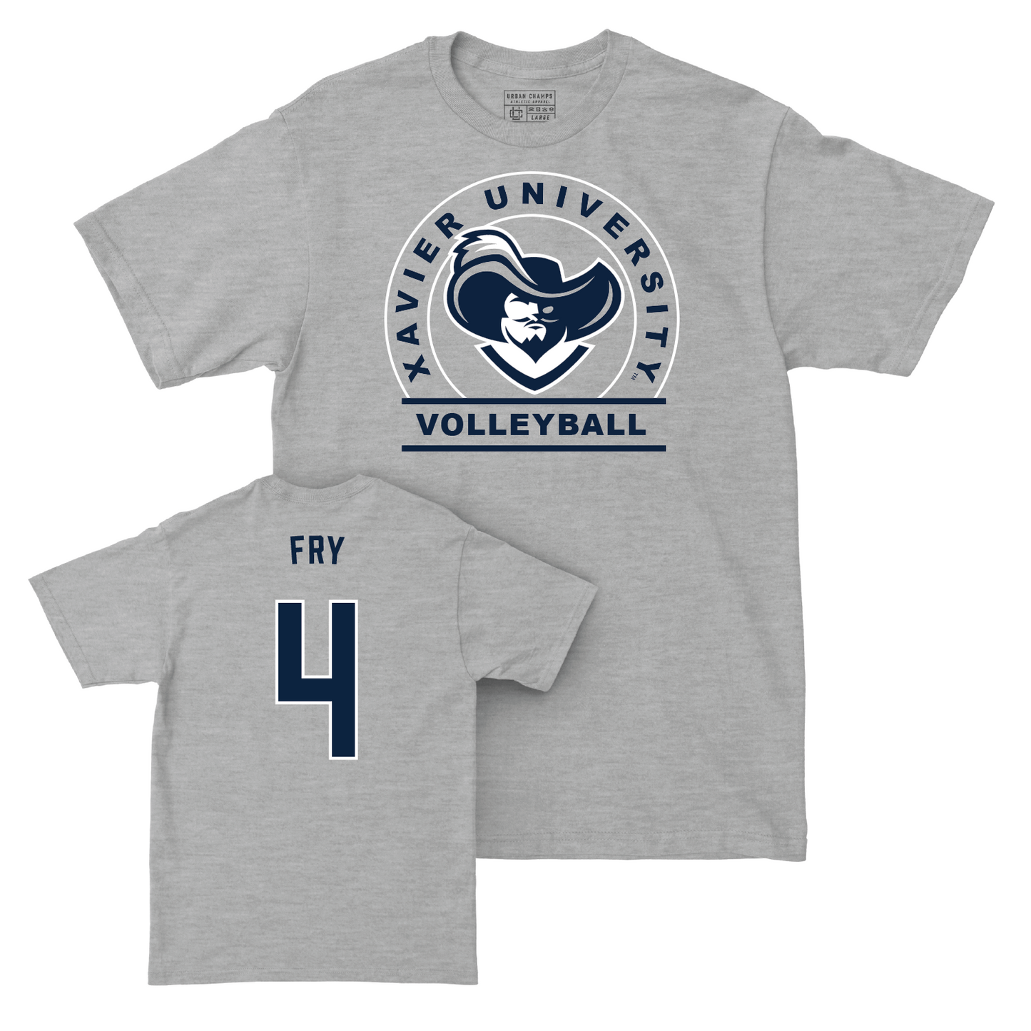 Women's Volleyball Sport Grey Logo Tee - Hunter Fry Youth Small