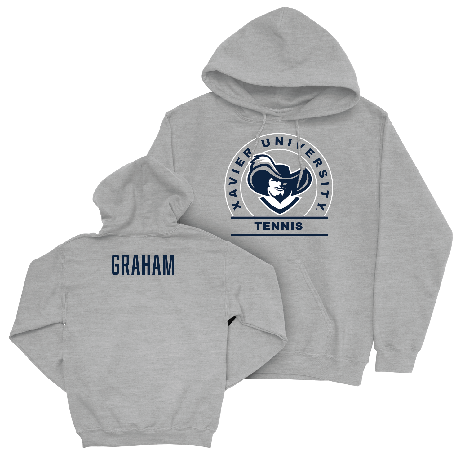 Women's Tennis Sport Grey Logo Hoodie - Imani Graham Youth Small