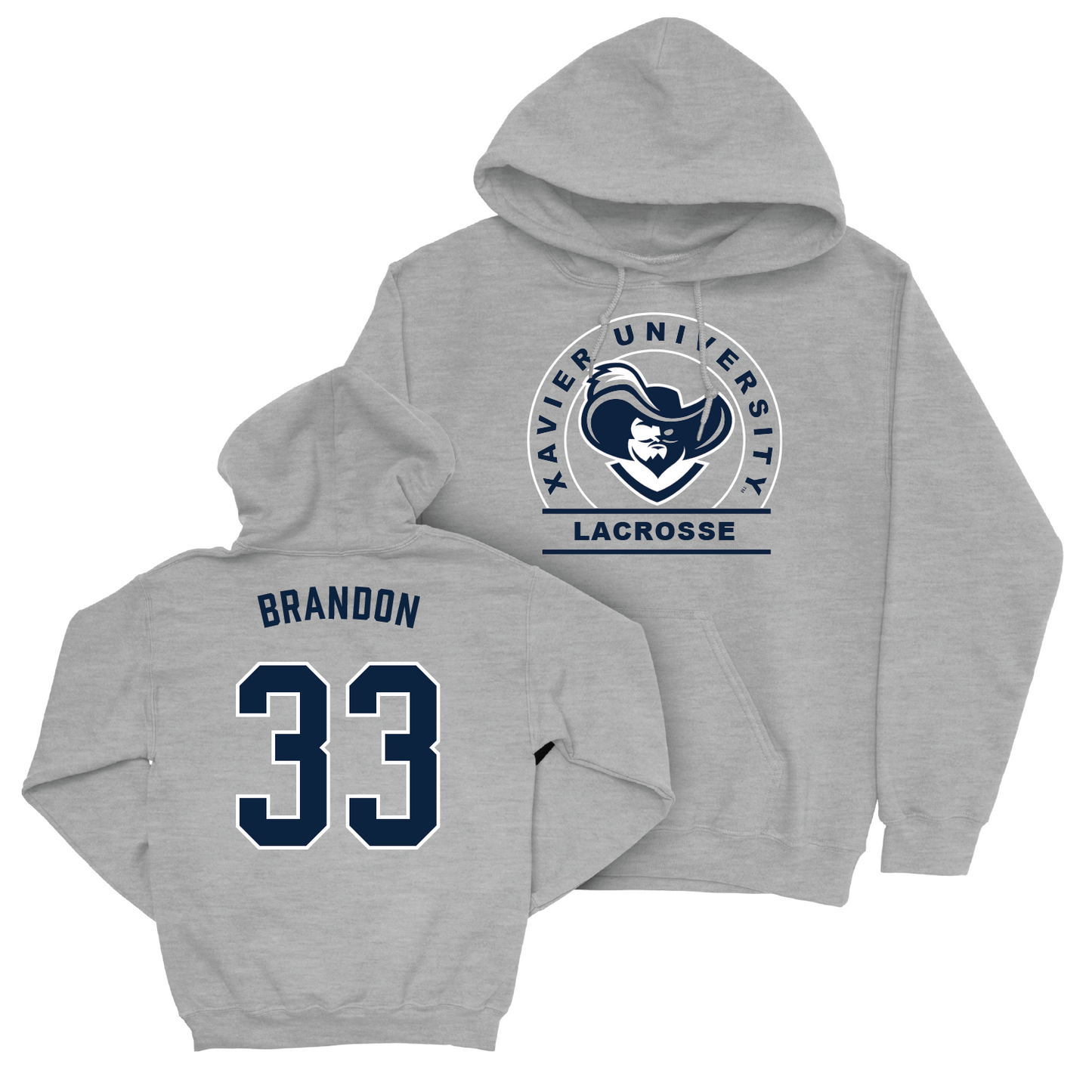 Women's Lacrosse Sport Grey Logo Hoodie - Jada Brandon Youth Small