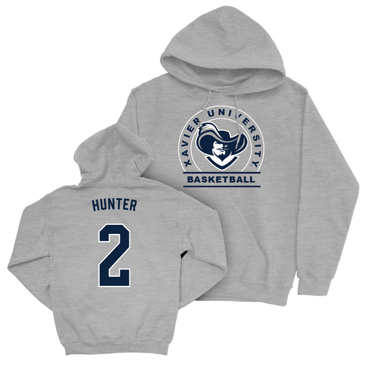 Men's Basketball Sport Grey Logo Hoodie - Jerome Hunter Youth Small
