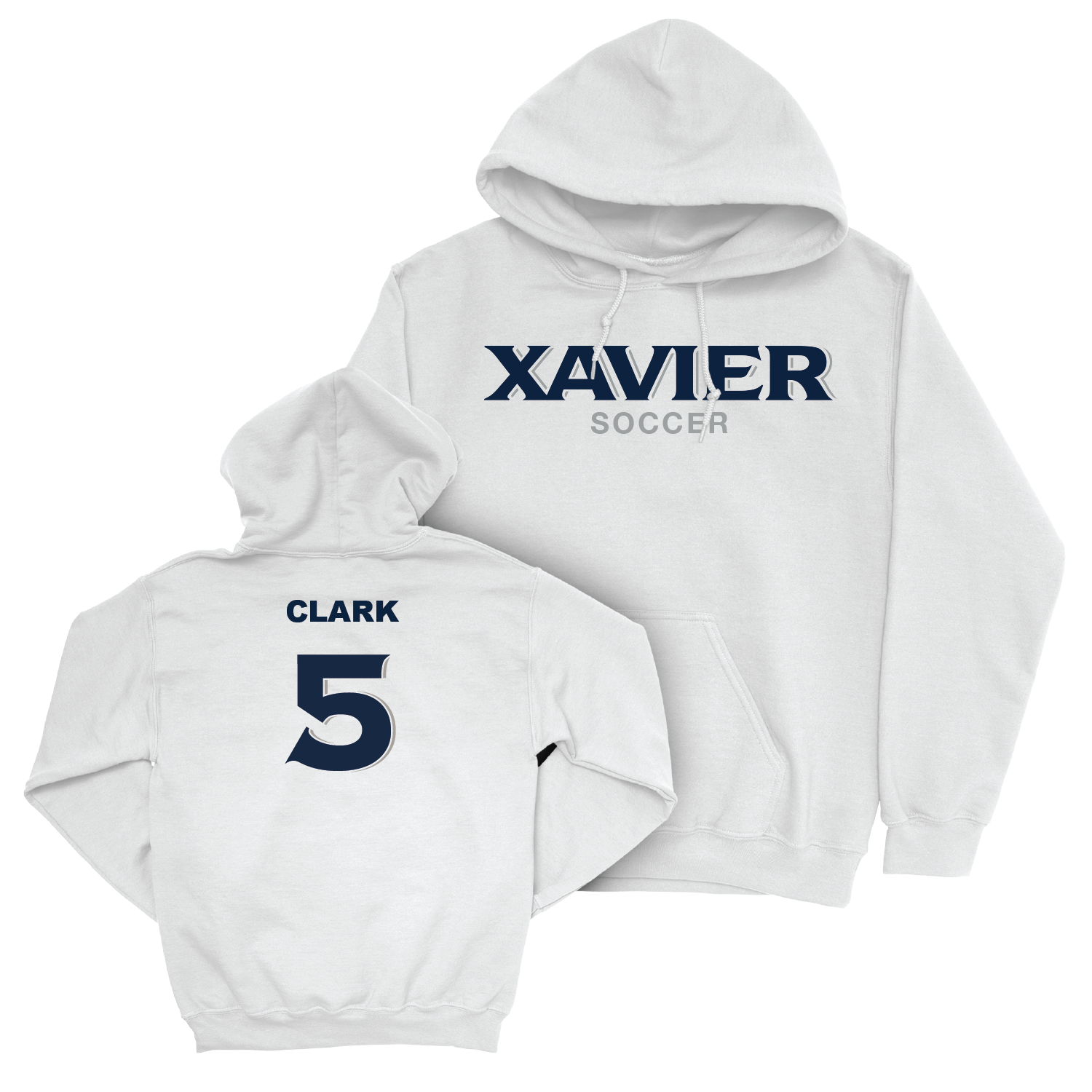 Women's Soccer White Staple Hoodie - Kennedy Clark Youth Small