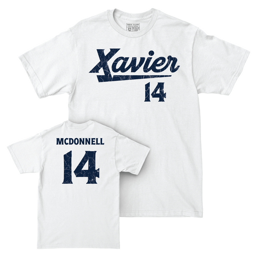 Women's Lacrosse White Script Comfort Colors Tee - Katelyn McDonnell Youth Small