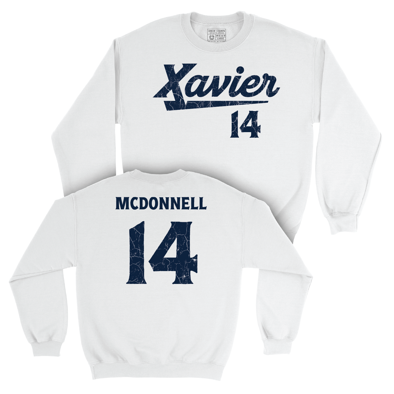 Women's Lacrosse White Script Crew - Katelyn McDonnell Youth Small