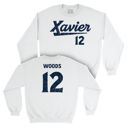 Women's Basketball White Script Crew - Kaysia Woods Youth Small