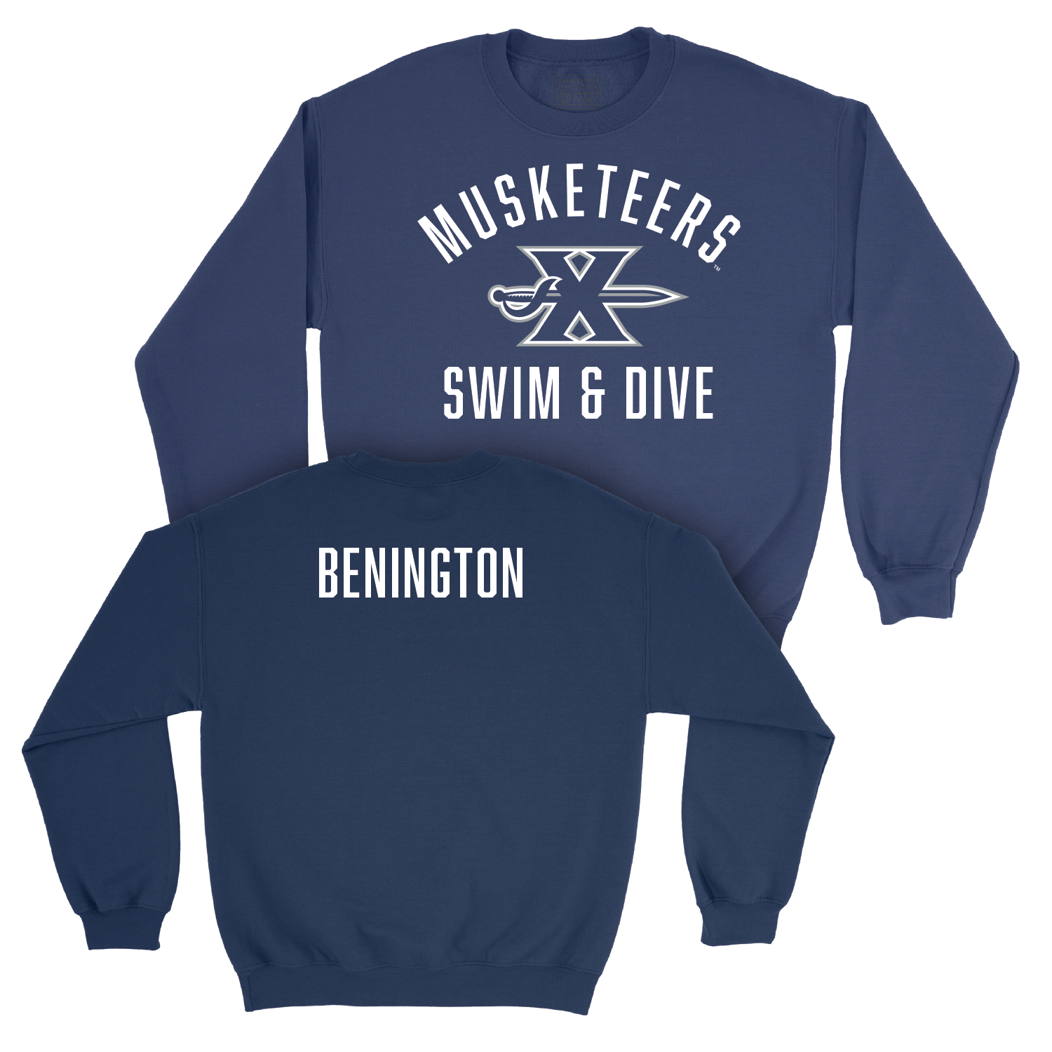 Men's Swim & Dive Navy Classic Crew - Michael Benington Youth Small