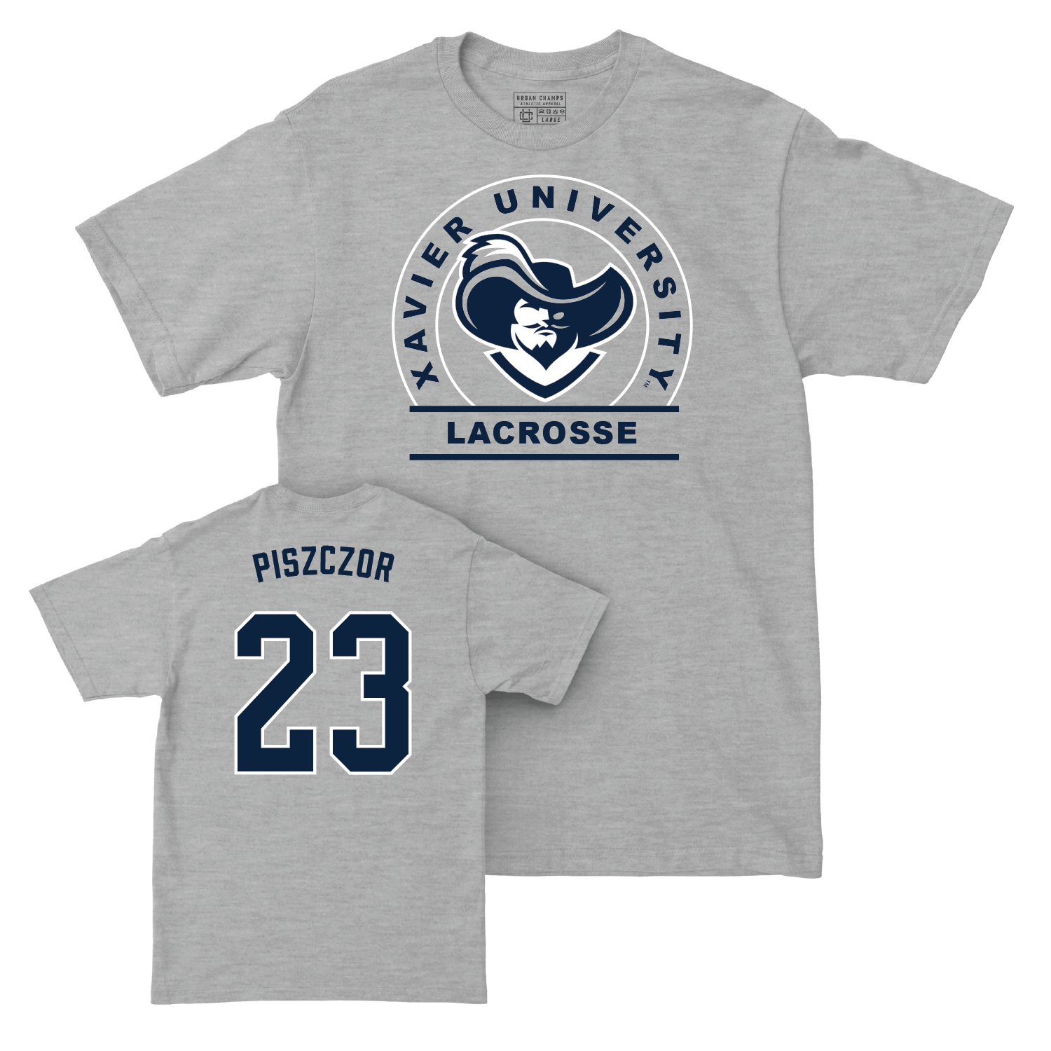 Women's Lacrosse Sport Grey Logo Tee - Marina Piszczor Youth Small