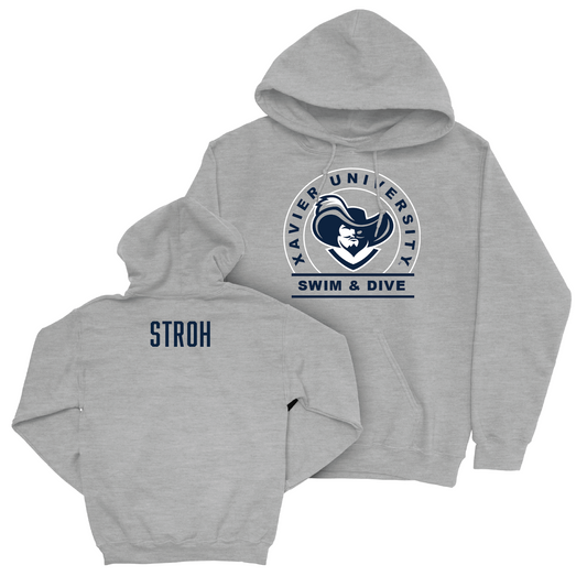 Men's Swim & Dive Sport Grey Logo Hoodie - Nick Stroh Youth Small