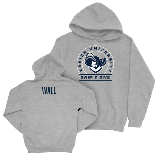 Men's Swim & Dive Sport Grey Logo Hoodie - Nathan Wall Youth Small
