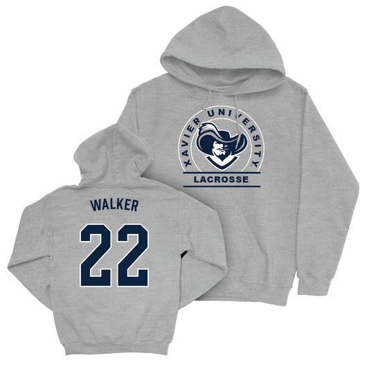 Women's Lacrosse Sport Grey Logo Hoodie - Sawyer Walker Youth Small