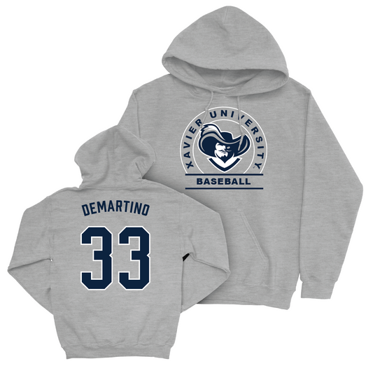 Baseball Sport Grey Logo Hoodie - Tyler DeMartino Youth Small