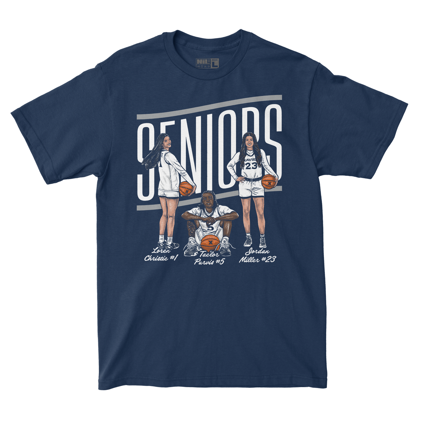 EXCLUSIVE RELEASE: 2024-25 Xavier Women's Basketball Senior Navy Tee