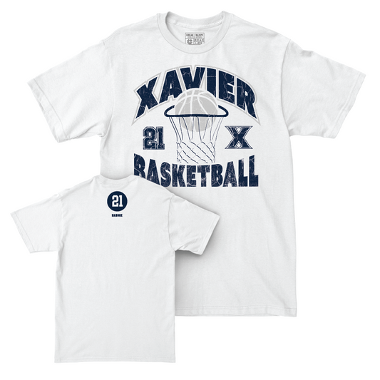 Men's Basketball White Hardwood Comfort Colors Tee  - Dante Maddox