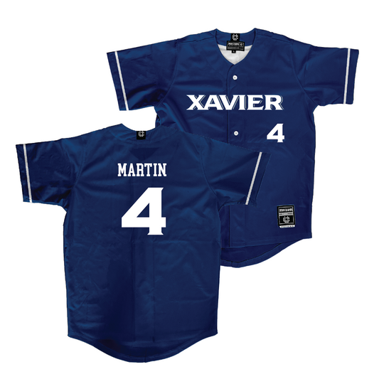 Xavier Baseball Navy Jersey  - Alex Martin