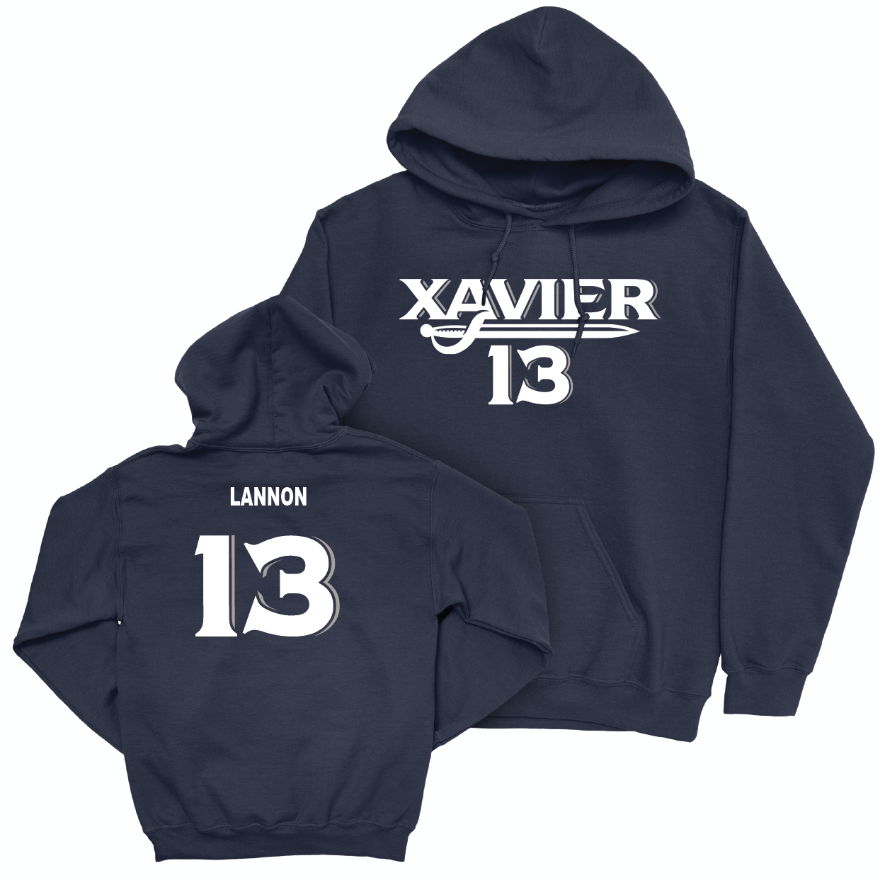 Women's Lacrosse Navy Wordmark Hoodie   - Teegan Lannon