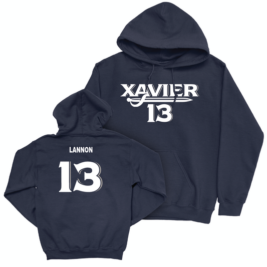 Women's Lacrosse Navy Wordmark Hoodie   - Teegan Lannon