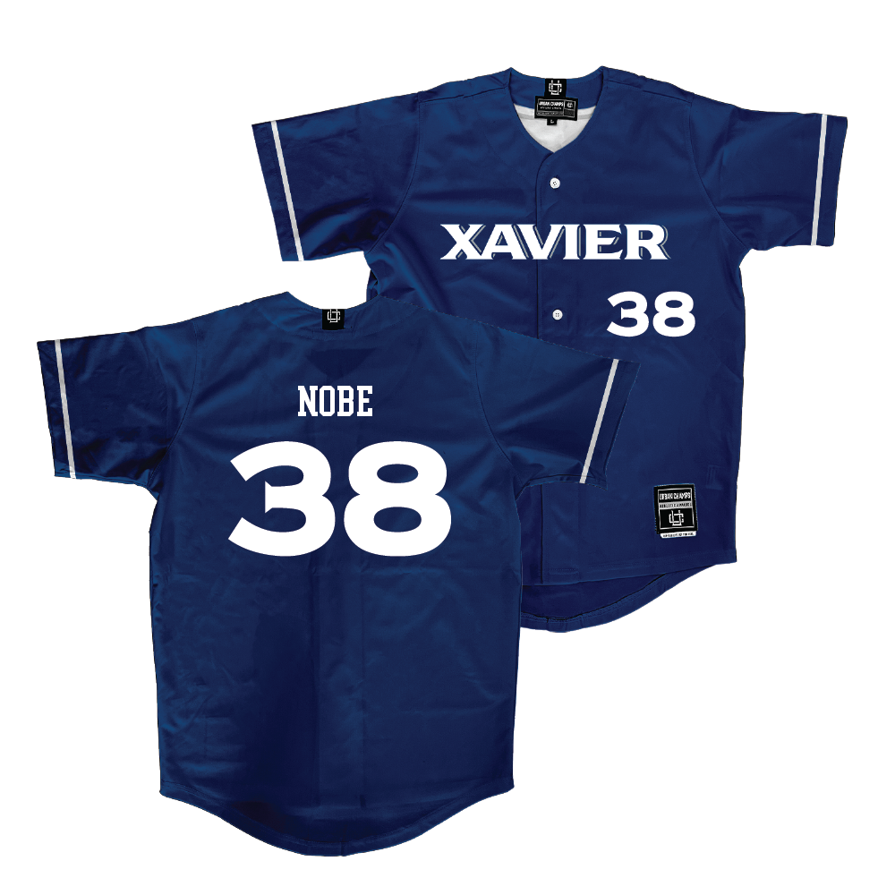 Xavier Baseball Navy Jersey  - Jack Nobe