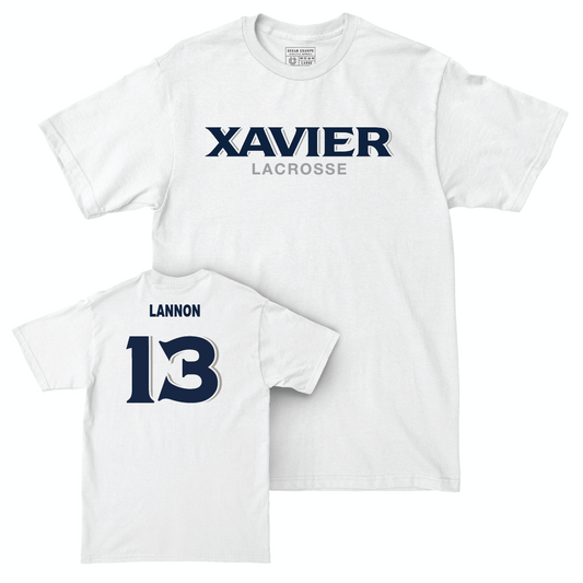 Women's Lacrosse White Staple Comfort Colors Tee   - Teegan Lannon