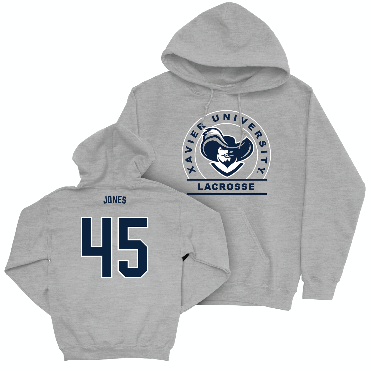 Women's Lacrosse Sport Grey Logo Hoodie   - Logan Jones