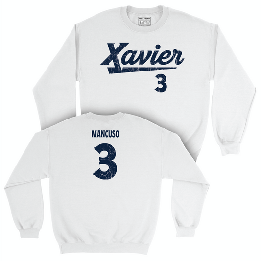 Women's Lacrosse White Script Crew   - Lola Mancuso