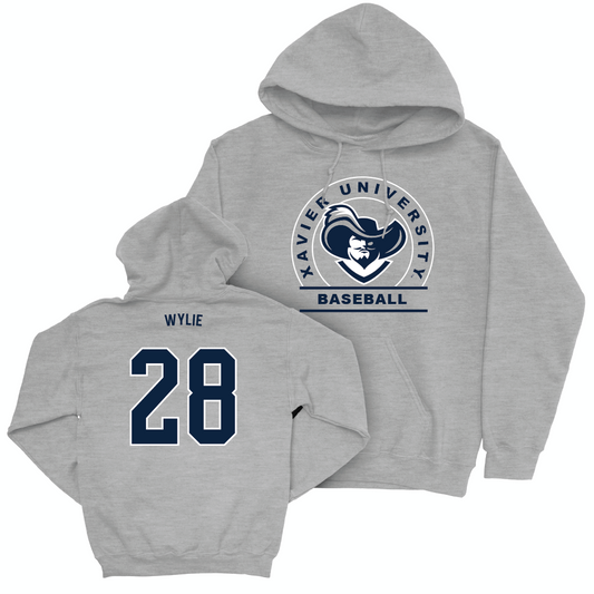 Baseball Sport Grey Logo Hoodie  - Jon Wylie