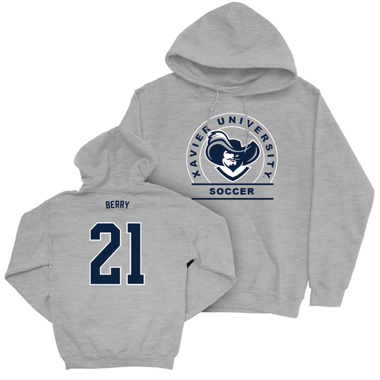 Women's Soccer Sport Grey Logo Hoodie  - McKinley Berry