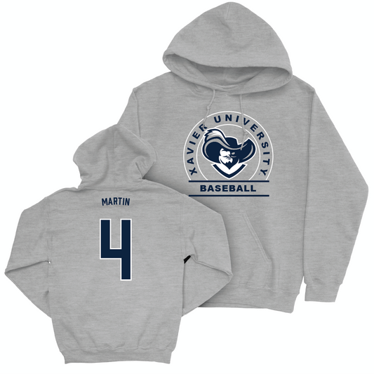 Baseball Sport Grey Logo Hoodie  - Alex Martin