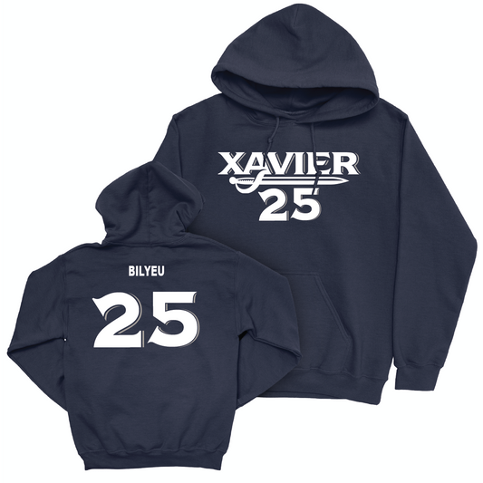 Men's Soccer Navy Wordmark Hoodie   - Jack Bilyeu