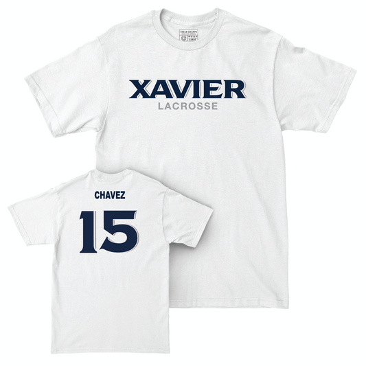 Women's Lacrosse White Staple Comfort Colors Tee   - Cemary Chavez