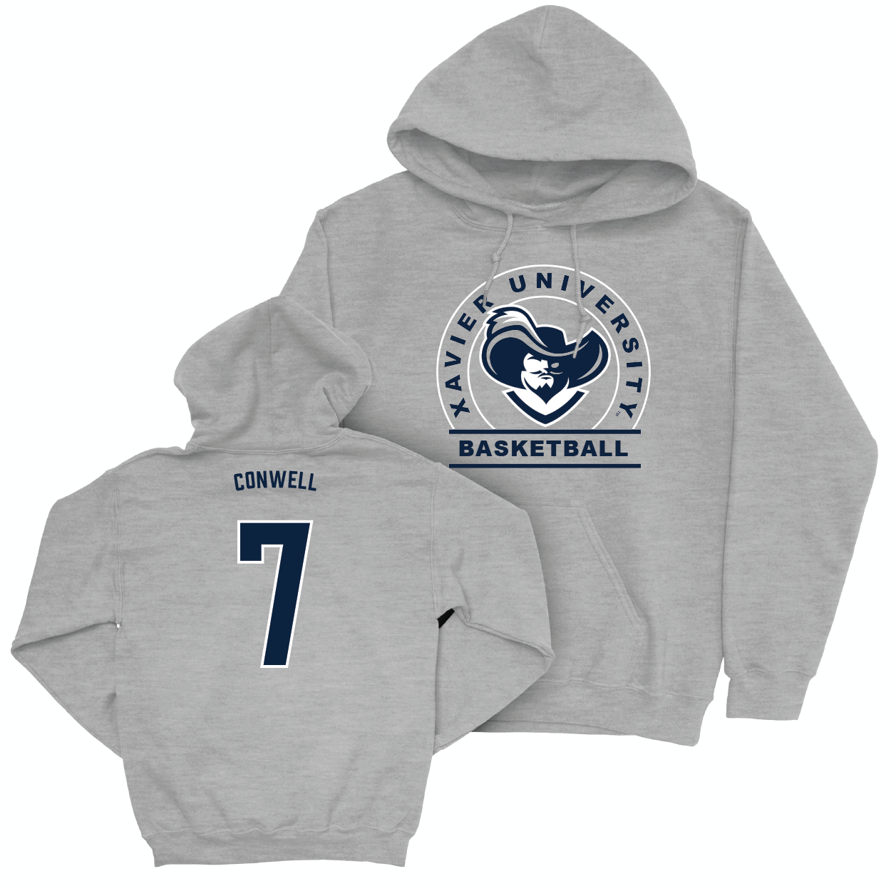 Men's Basketball Sport Grey Logo Hoodie  - Ryan Conwell