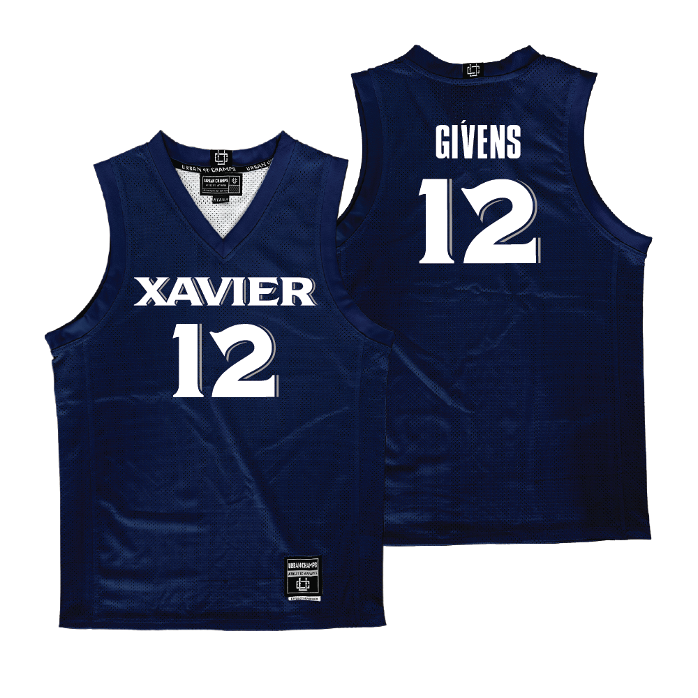 Xavier Women's Basketball Navy Jersey  - MacKenzie Givens