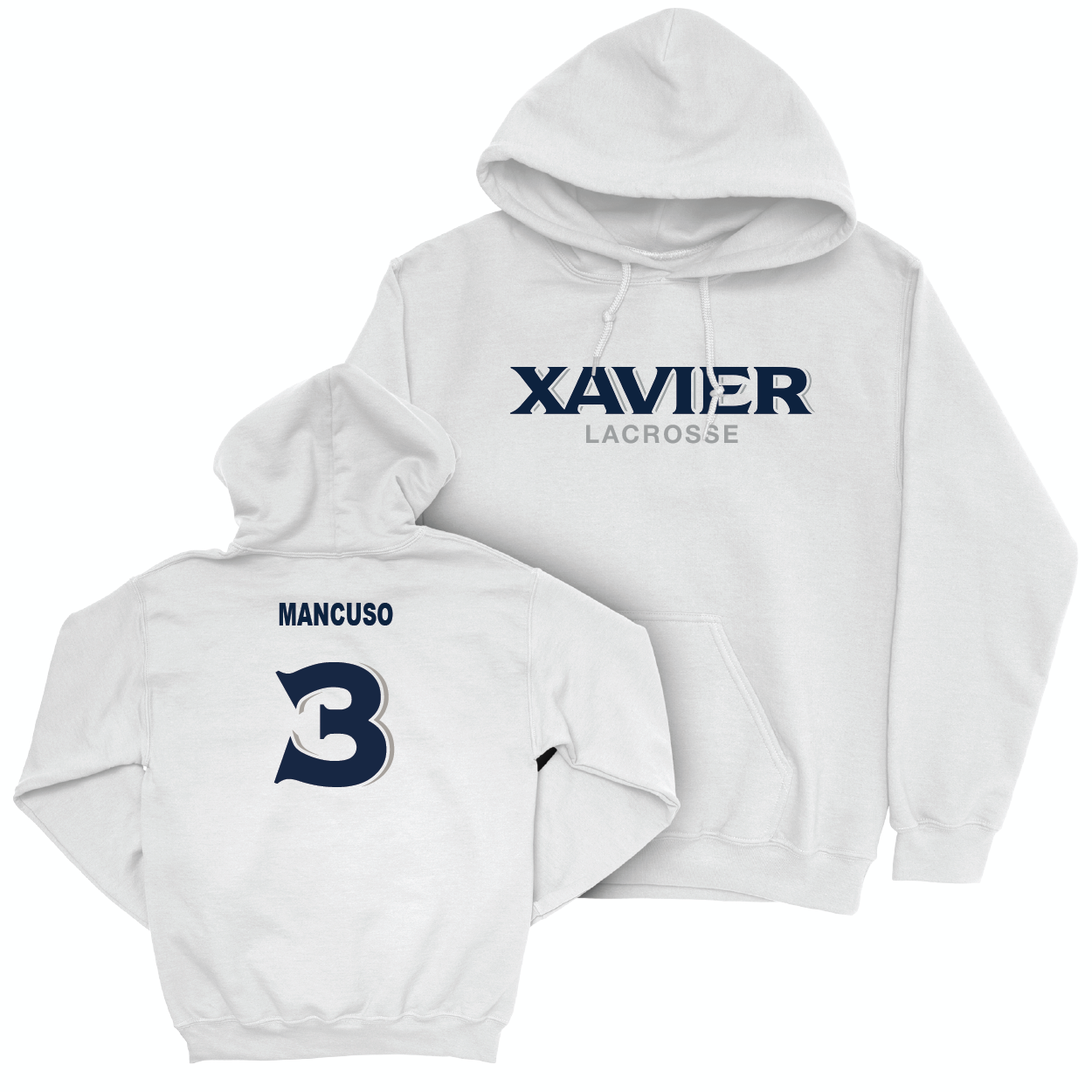 Women's Lacrosse White Staple Hoodie   - Lola Mancuso