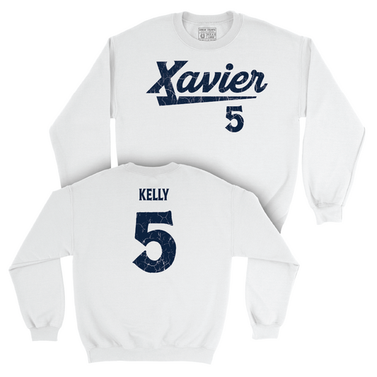 Women's Lacrosse White Script Crew   - Brooke Kelly