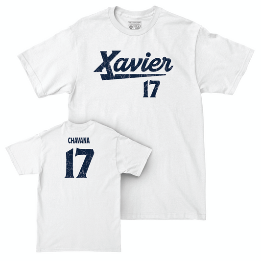 Baseball White Script Comfort Colors Tee  - Joseph Chavana