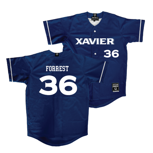 Xavier Baseball Navy Jersey  - Aidan Forrest