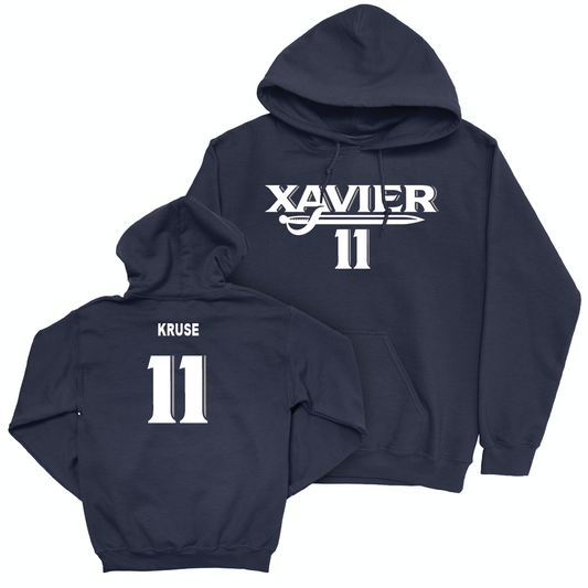 Baseball Navy Wordmark Hoodie  - Wilson Kruse