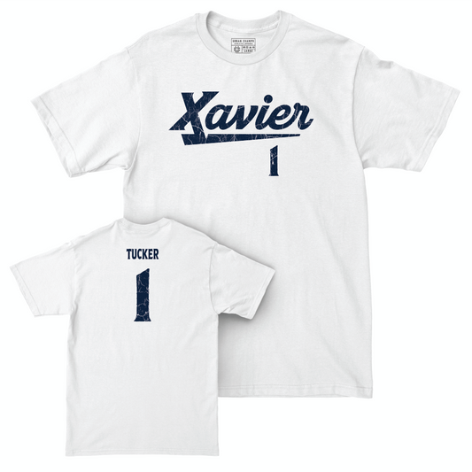 Baseball White Script Comfort Colors Tee  - Nolan Tucker