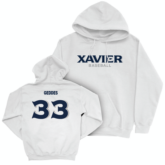 Baseball White Staple Hoodie  - Trevor Geddes