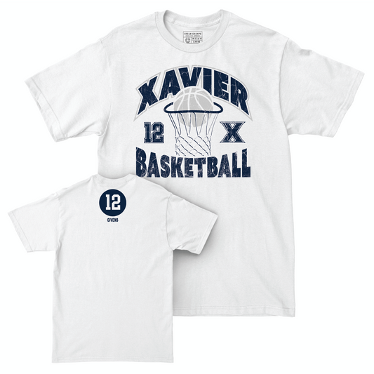 Women's Basketball White Hardwood Comfort Colors Tee  - MacKenzie Givens