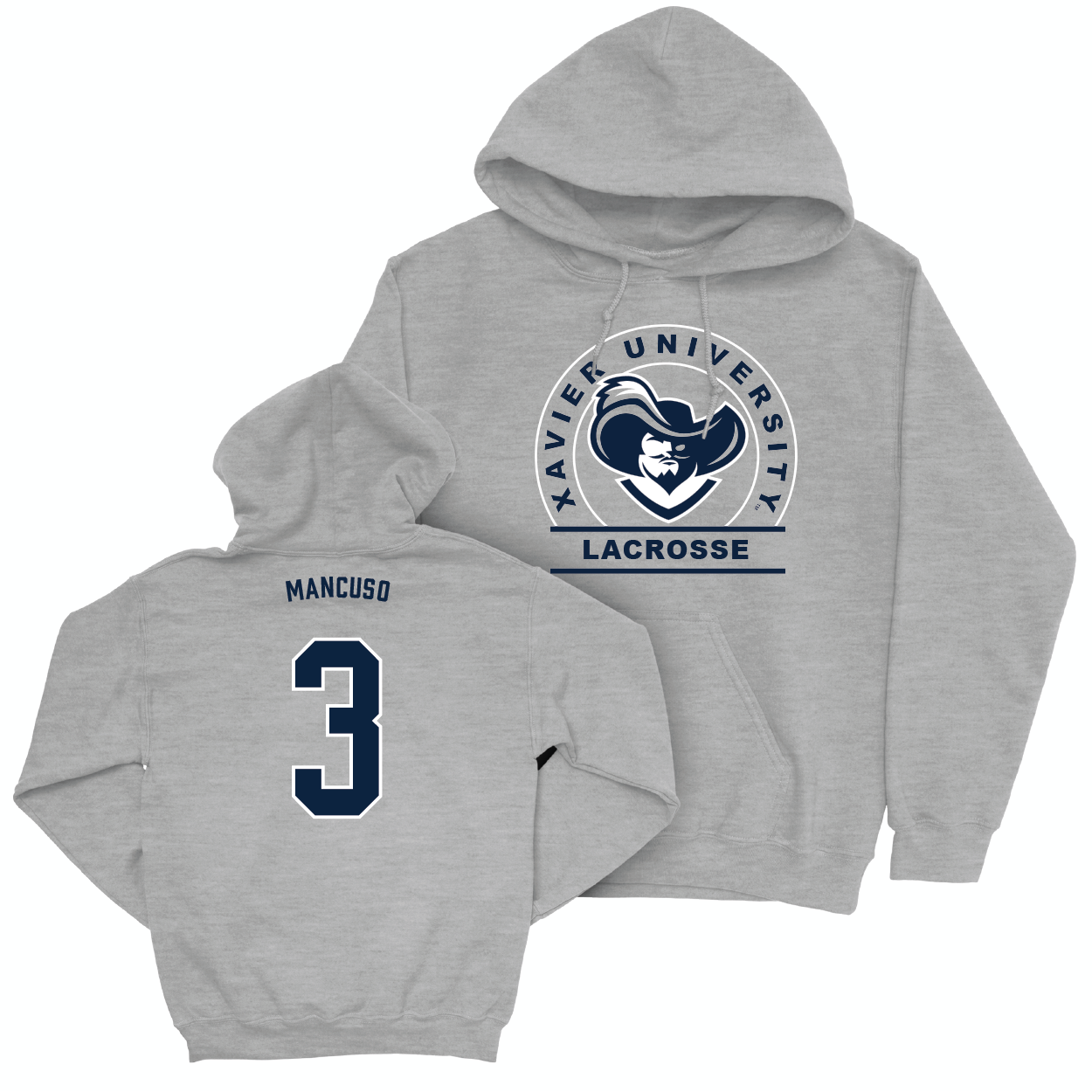 Women's Lacrosse Sport Grey Logo Hoodie   - Lola Mancuso