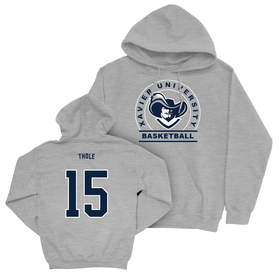 Men's Basketball Sport Grey Logo Hoodie  - Henry Thole