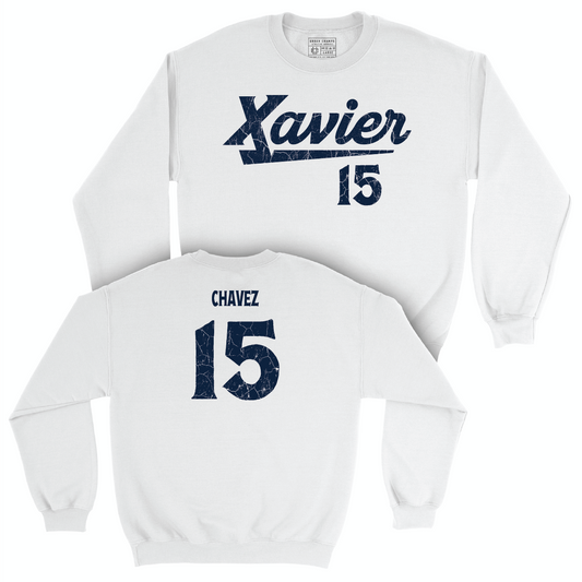 Women's Lacrosse White Script Crew   - Cemary Chavez