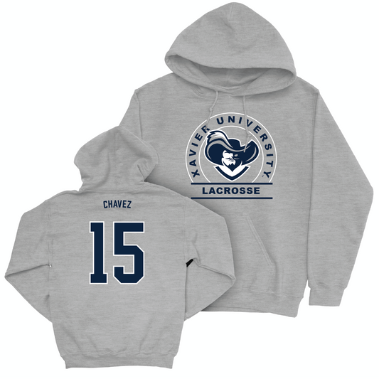 Women's Lacrosse Sport Grey Logo Hoodie   - Cemary Chavez