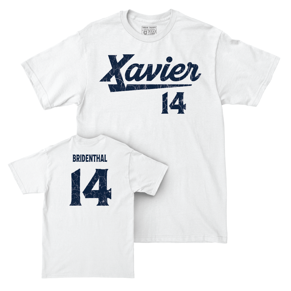 Baseball White Script Comfort Colors Tee  - Eli Bridenthal