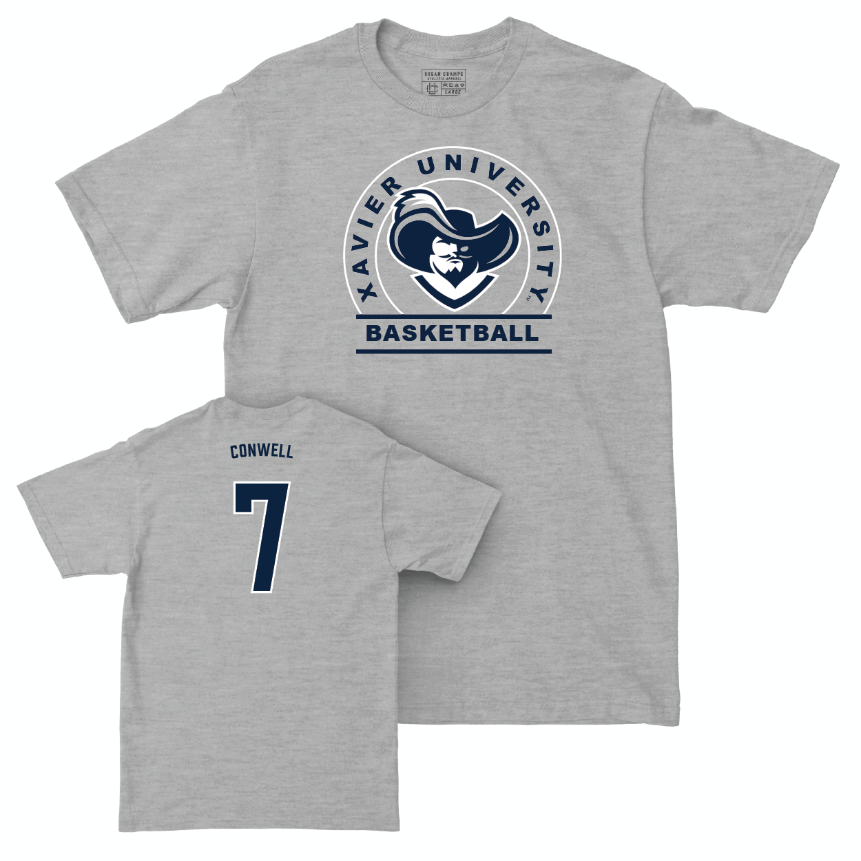 Men's Basketball Sport Grey Logo Tee  - Ryan Conwell