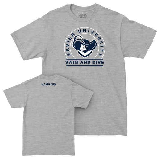 Men's Swim & Dive Sport Grey Logo Tee  - Brayden Mandacina