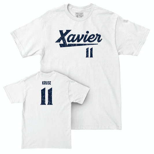 Baseball White Script Comfort Colors Tee  - Wilson Kruse