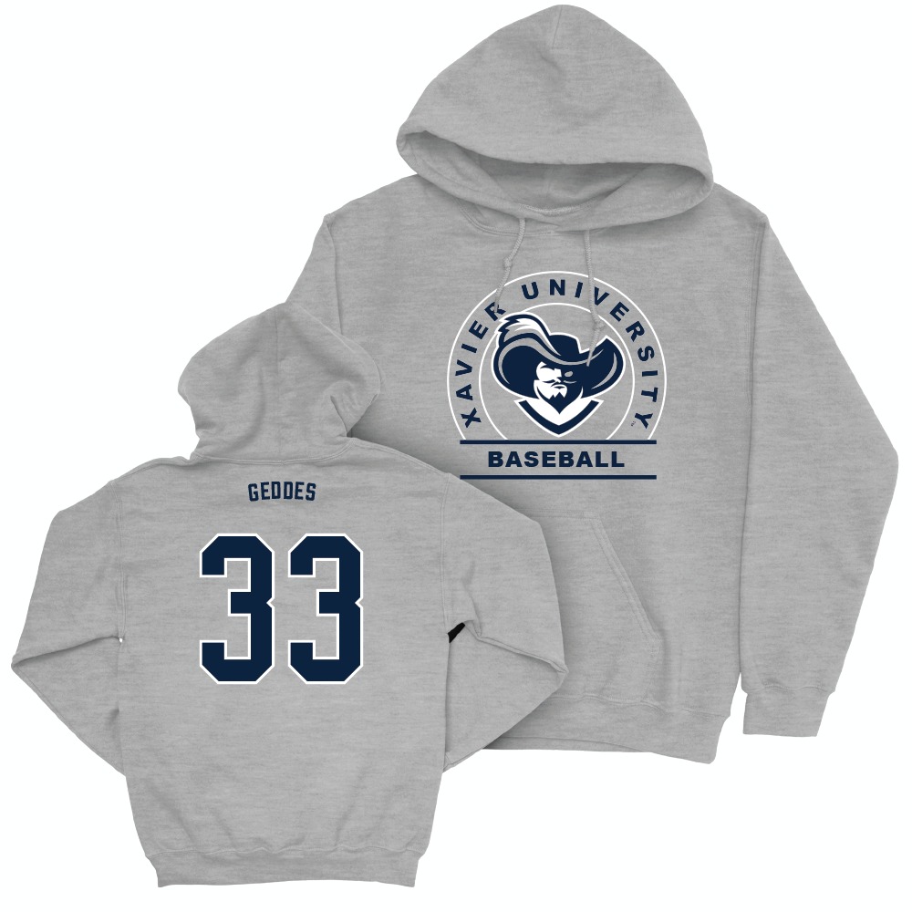 Baseball Sport Grey Logo Hoodie  - Trevor Geddes