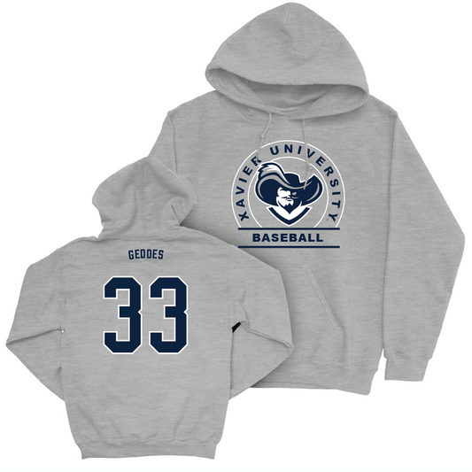 Baseball Sport Grey Logo Hoodie  - Trevor Geddes